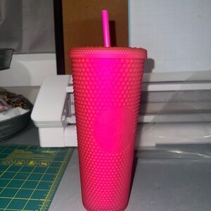 Starbucks RARE HOT PINK Textured Tumbler-Barbie